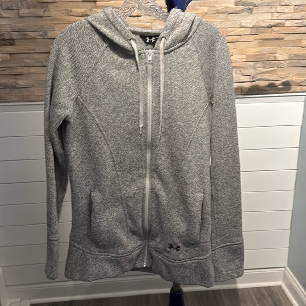 Under Armour women’s grey heather jacket. Size L.